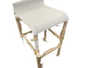 The Element Outdoor Bar Stool features durable Sunbrella Sling White Fabric, allowing it to withstand the elements without the need for cushions, making it a hassle-free choice for outdoor settings. Offered in both low and high back options, these versatile chairs are perfect for both commercial environments and residential patios, ensuring comfort and style wherever they are placed.